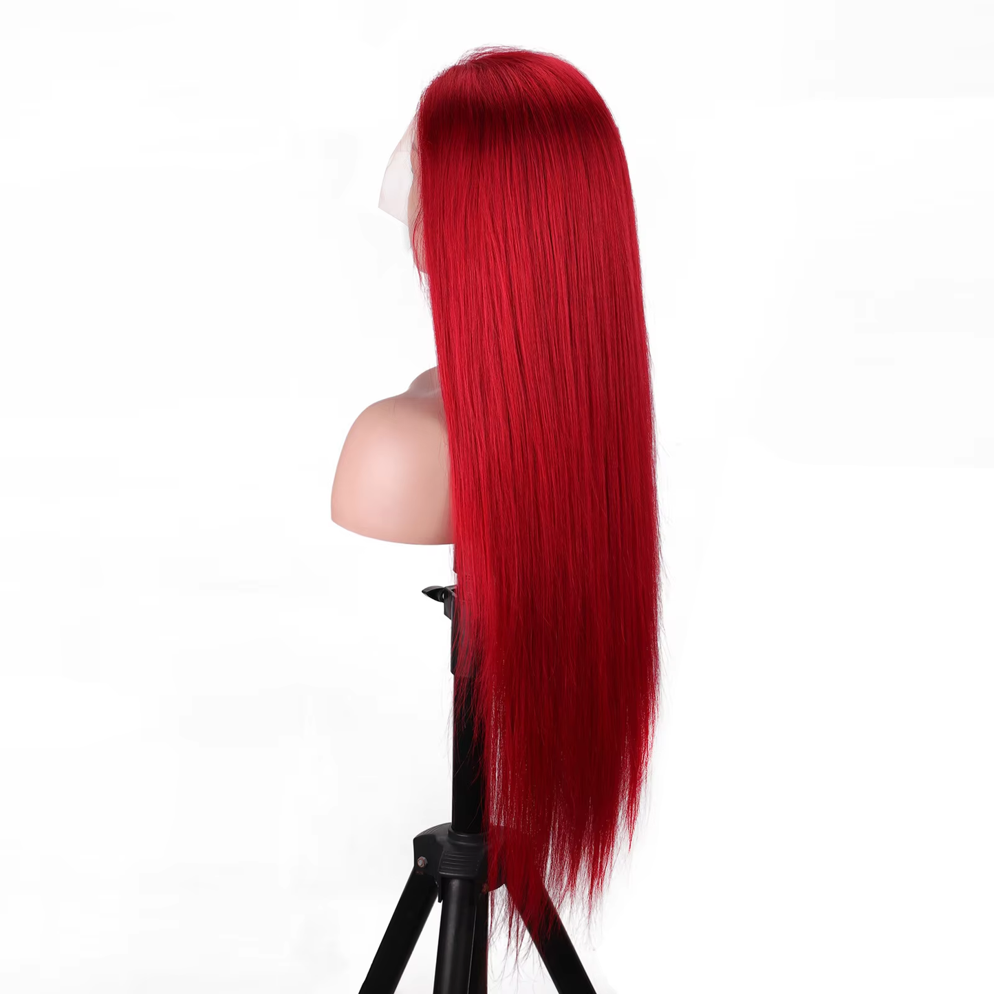 Red Straight Human Hair Lace Front Wig 13x4 200% Density Vibrant Red Color Pre Plucked HD Lace BOSQUE Beauty