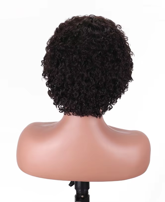 200% Density Short Human Hair Wig for Daily Use Natural Black Color BOSQUE Beauty