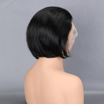 13x4 Lace Frontal Human Hair Wig 200% Density Short Curly Bob Pre Plucked & Bleached Knots BOSQUE Beauty