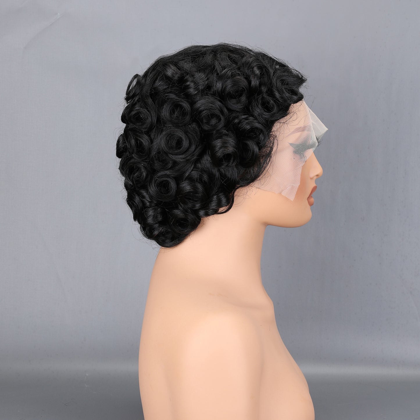 13x4 Lace Frontal Human Hair Bob Wig 200% Density Short Curly Bleached Knots Natural Black Heat Resistant BOSQUE Beauty