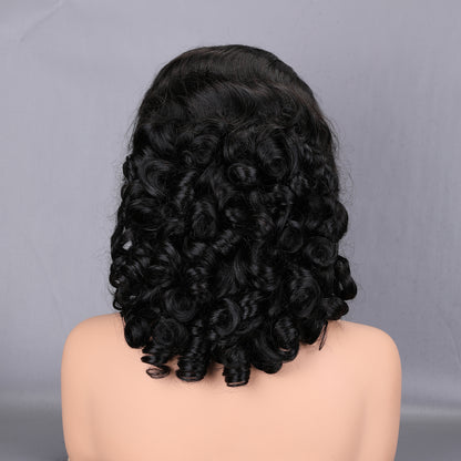 200% Density High Weight Spring Curly Human Hair Wig Maximum Fullness Bouncy Curls No Shedding Tangle Free BOSQUE Beauty