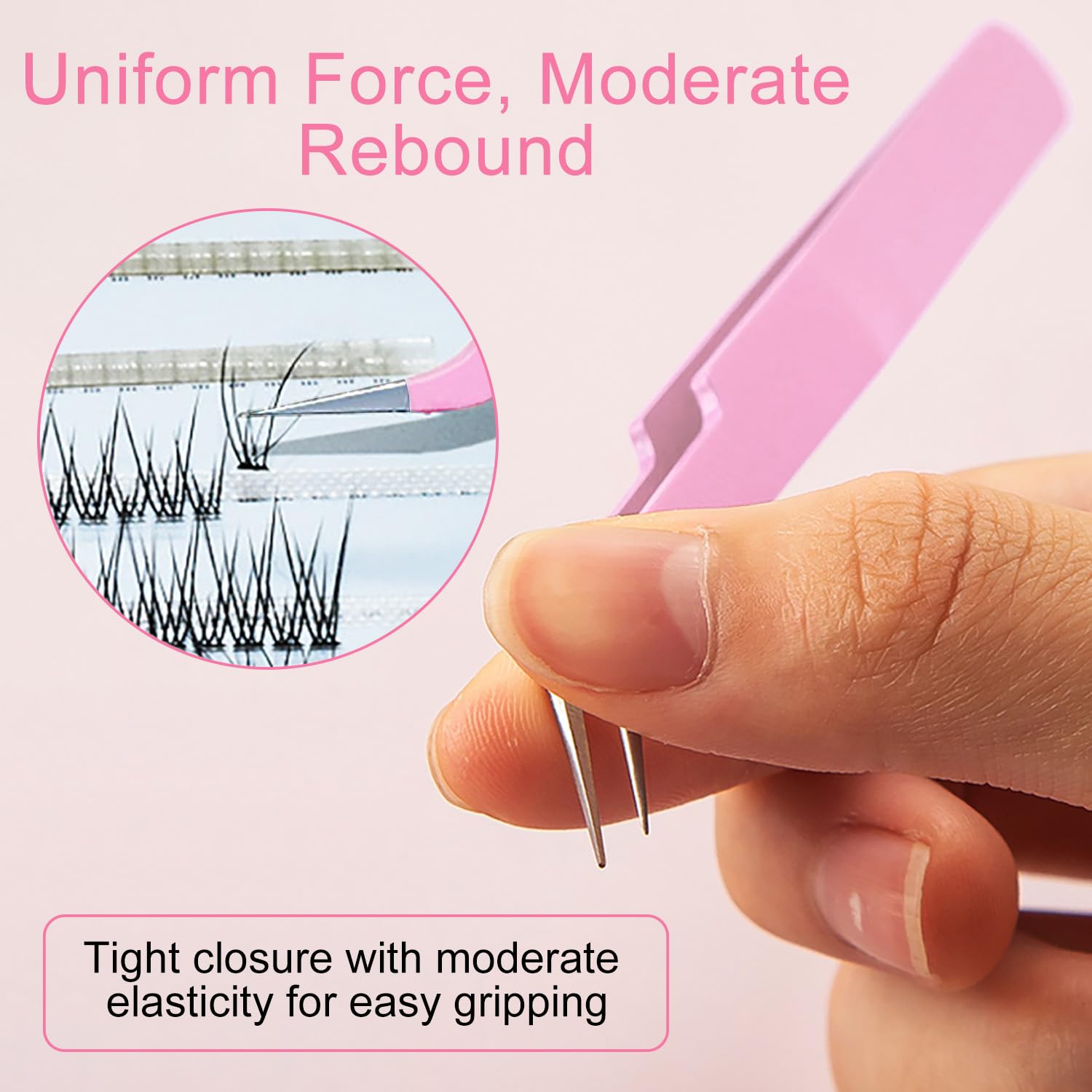 Easy-to-grip eyelash tweezers
