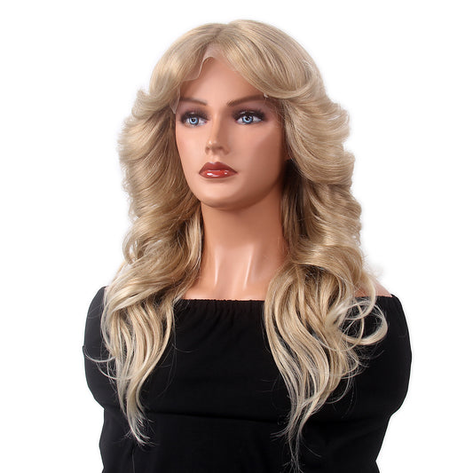 Ombre Blonde Lace Front Women Synthetic Wigs150% Density Middle Part Synthetic Hair