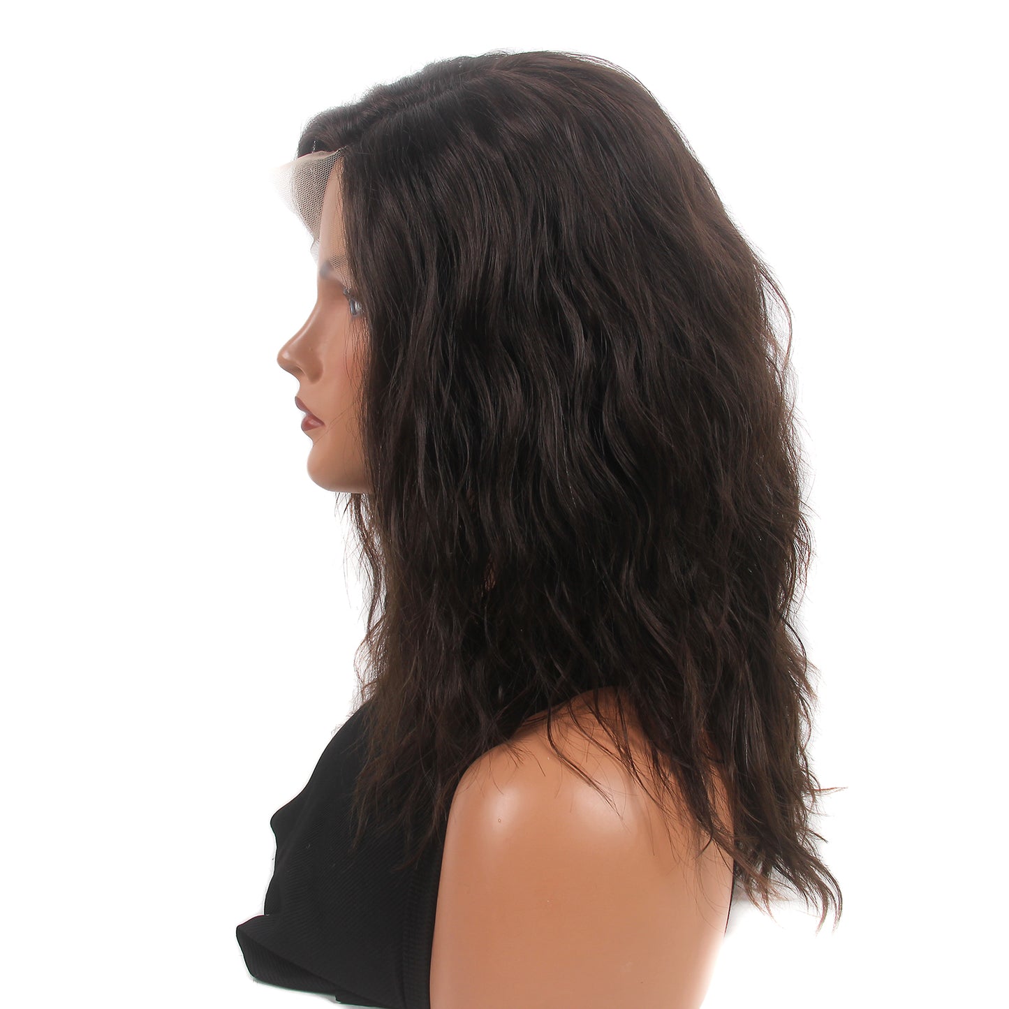 Natural Wave Short Women Lace Front Synthetic Wigs Middle Length Lace Curly Wigs