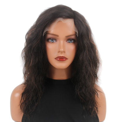 Natural Wave Short Women Lace Front Synthetic Wigs 180 Density Side Part Synthetic Hair