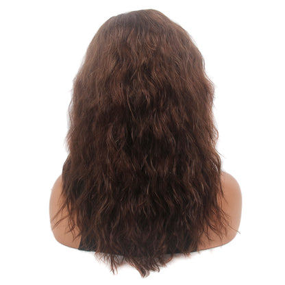 Natural Wave Short Lace Front Synthetic Wigs 6X4X0.5 T-Part Lace Wig 18inch