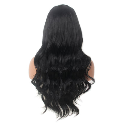 BLack Women Lace Front Natural Wave Synthetic Wigs Lace Curly Wigs