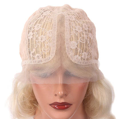Natural Wave Long Blonde Women Lace Front Synthetic Wigs