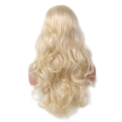 Natural Wave Long Blonde Women Lace Front Synthetic Wigs