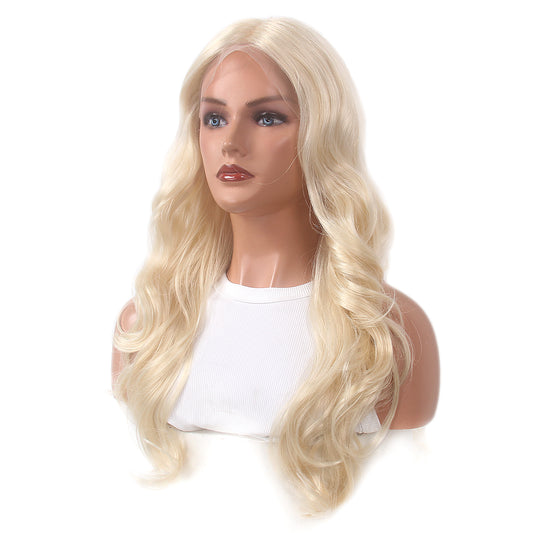 Natural Wave Long Blonde Women Lace Front Synthetic Wigs