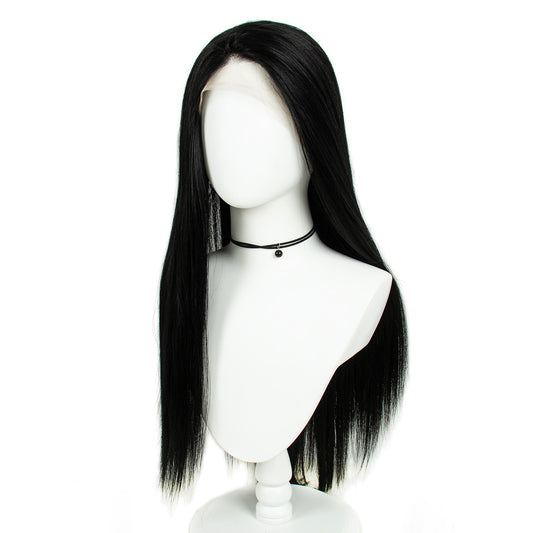 Blac Lace Front Wigs Straight Front Wigs 13*3 inch Pre-Plucked Lace Synthetic Wigs