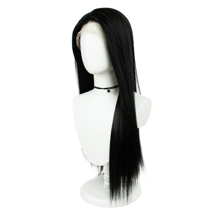 Blac Lace Front Wigs Straight Front Wigs 13*3 inch Pre-Plucked Lace Synthetic Wigs