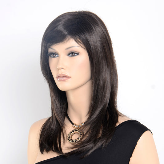 Pelucas largas y rectas para mujer, onduladas, con flequillo, ideales para cosplay, Halloween y uso diario. 