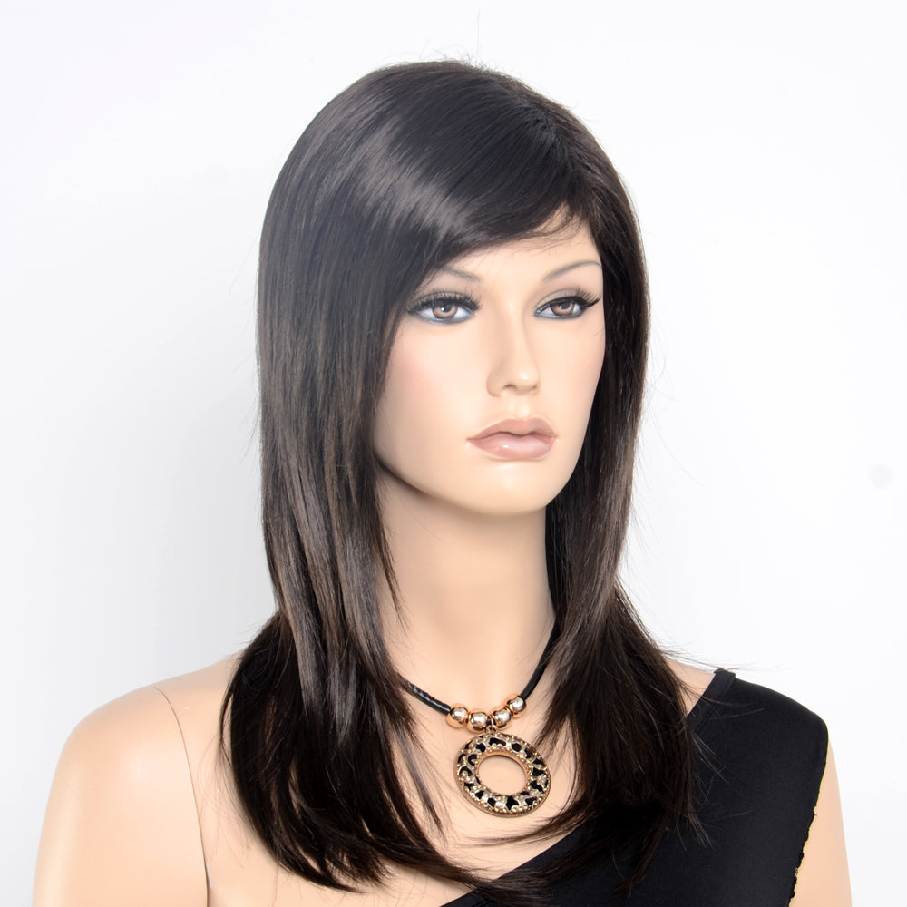 Long Straight Layer Women Wigs Wavy Wig with Bangs for Women Cosplay, Halloween, Everyday Use
