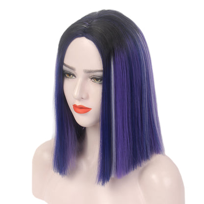 Bob Wigs Short Straight Middle Part Synthetic Hair for Women