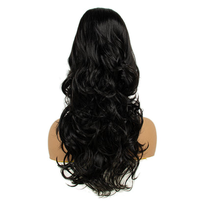Synthetic Black Amy Winehouse Style Wig High Quality Fibre 60's style