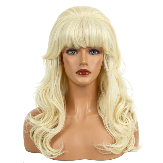 Peluca de mujer de los años 60 y 50, estilo pin-up, para disfraz, cosplay y uso diario. 