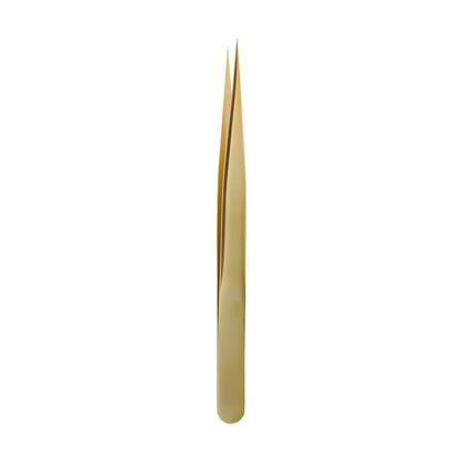 Light Pressure Gold Silver Stainless Steel Eyelash Tweezers with High Visibility & Durability