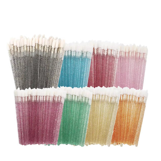 50PCS Private Label Lip Brush Applicator Lip Wands Disposable Makeup Tools