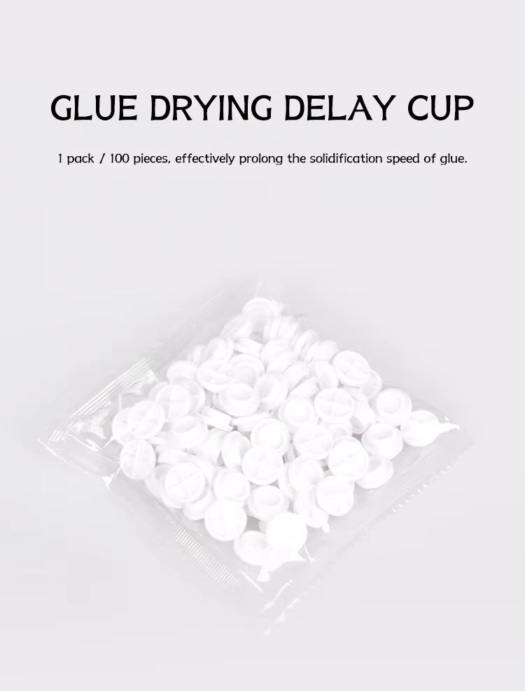 Wholesale One Hundred Small Cup of Glue Comfortable Disposable Rubber Ring Cup and Eyelash Extension Rubber Cup