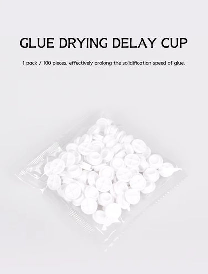 Wholesale One Hundred Small Cup of Glue Comfortable Disposable Rubber Ring Cup and Eyelash Extension Rubber Cup