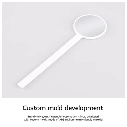 Eyelash White and Round Observation Mirror High-Quality White Round Eyelash Observation Mirror for Detailed Inspection