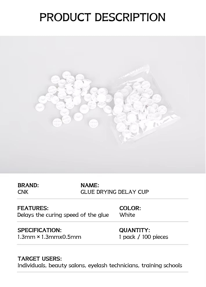 Wholesale One Hundred Small Cup of Glue Comfortable Disposable Rubber Ring Cup and Eyelash Extension Rubber Cup