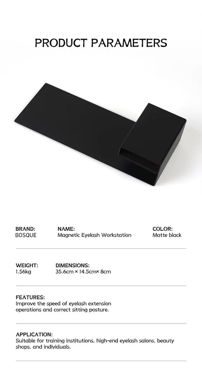 Twelve Per Box False Eyelash Display Board Magnetic Black Eyelash Board Eyelash Grafting Hair Extension Table
