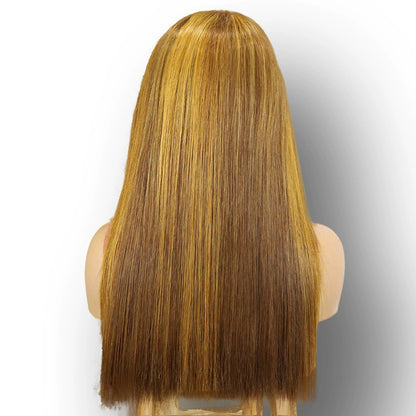 Head Covering Natural Long Straight Hair Wig 13X4 Front Lace 100% Human Hair
