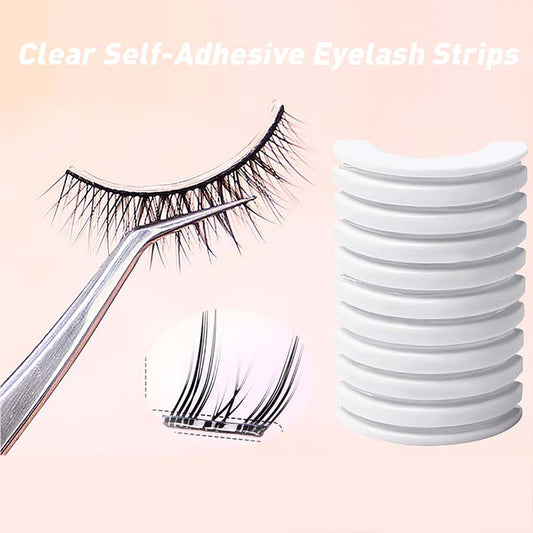 Tiras adhesivas transparentes para pestañas
