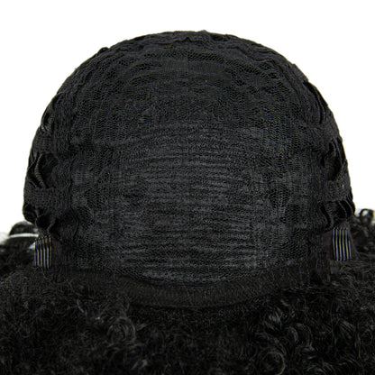 Short Afro Kinky Curly Wigs For Black Women Black Synthetic Cosplay African Wigs