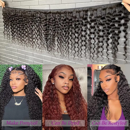 BOSQUE Beauty 100% Unprocessed Virgin Human Hair Extensions Deep Wave Wet and Wavy Weave for Women Vietnamese Straight Style