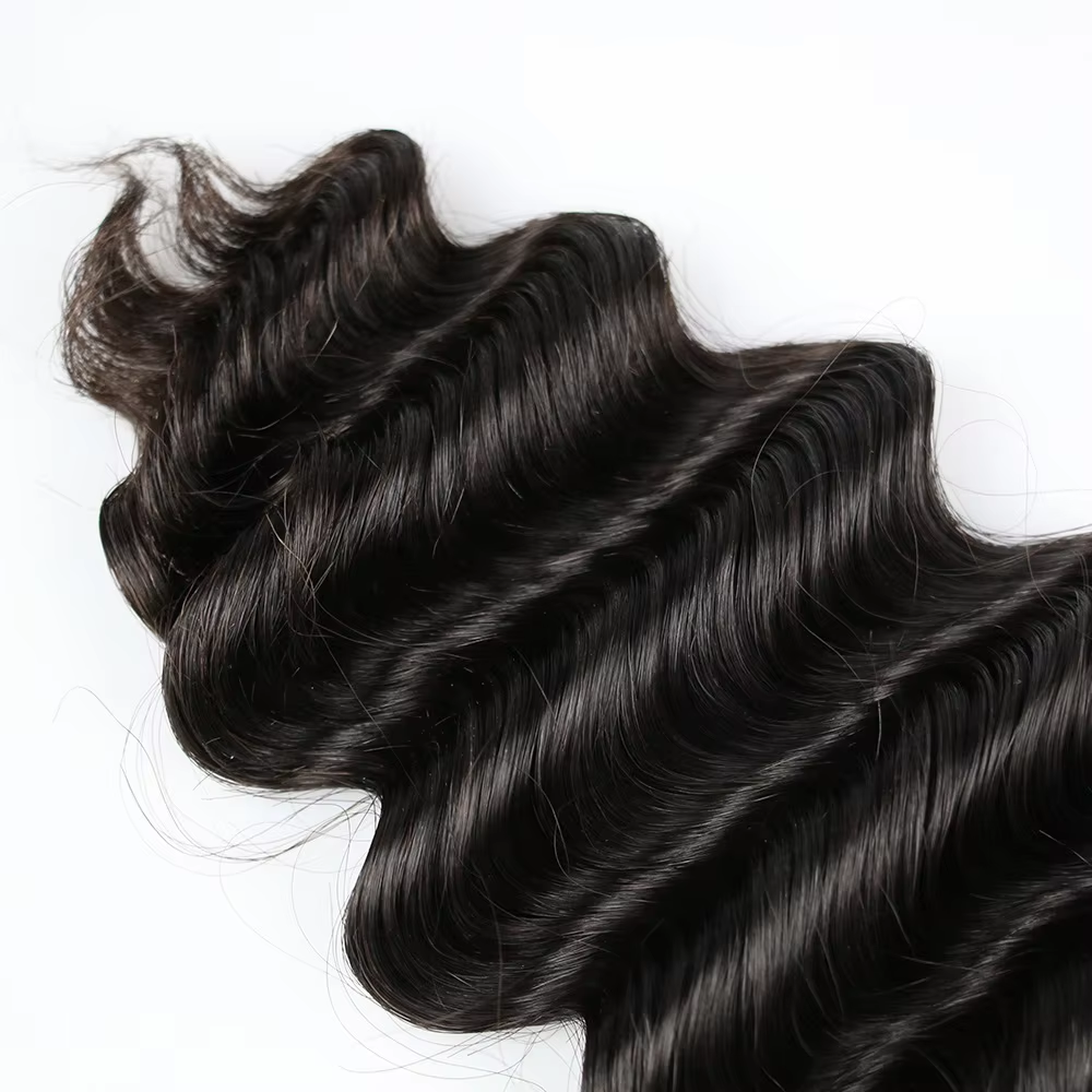 Loose Deep Wave Human Hair Bundles Virgin Remy Hair Natural Black Color Tangle Free No Shedding for Black Women BOSQUE Beauty