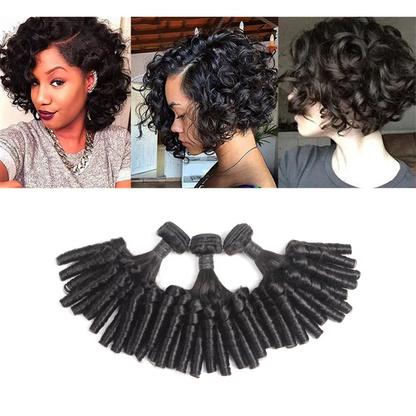 Fummi Hair Remy Human Hair Extensions Weft Natural Black Color Heat Safe for Dyeing & Styling BOSQUE Beauty