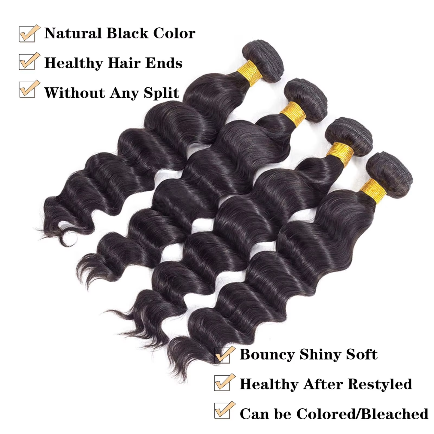 BOSQUE Beauty Premium Deep Wave Weft 100% Unprocessed Virgin Human Hair Stretched Bulk Wholesale Natural Color