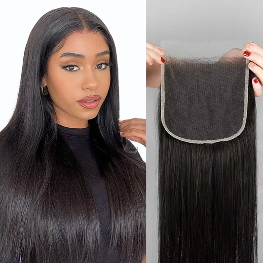 5*5 HD Lace Closure Invisible Tiny Single Knot Pre-Plucked Baby Hair Virgin Straight Hair BOSQUE Beauty