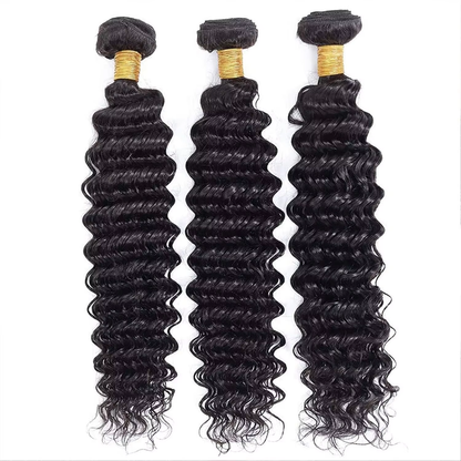 BOSQUE Beauty 100% Unprocessed Virgin Human Hair Extensions Deep Wave Wet and Wavy Weave for Women Vietnamese Straight Style