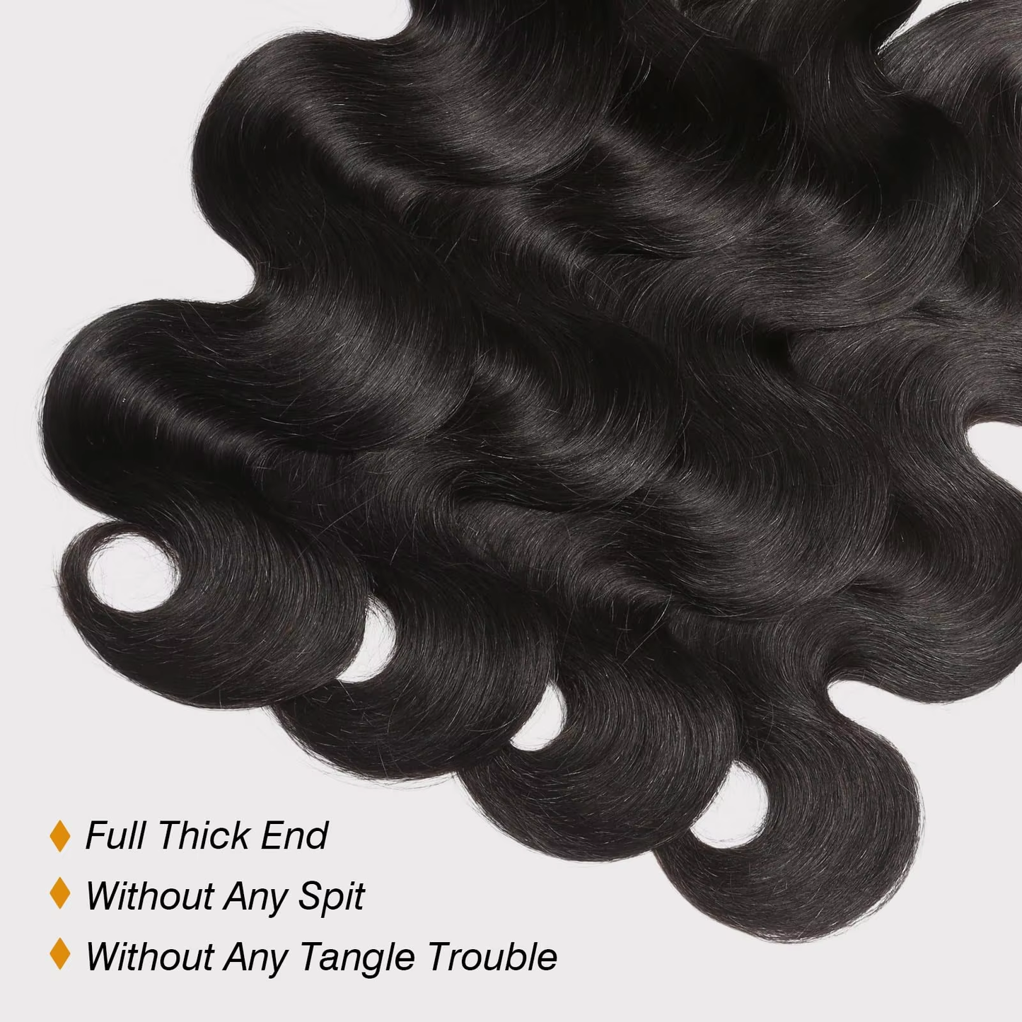 Human Hair Bundles 100% Unprocessed Wavy Human Hair Bundles Human Hair Extensions Quick Weave Natural Black BOSQUE Beauty
