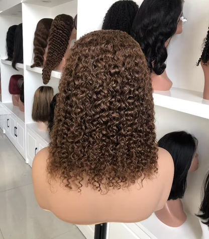 200% Density Jerry Curly Human Hair Wig Ultra Volume 13x4 Lace Front Wig BOSQUE Beauty