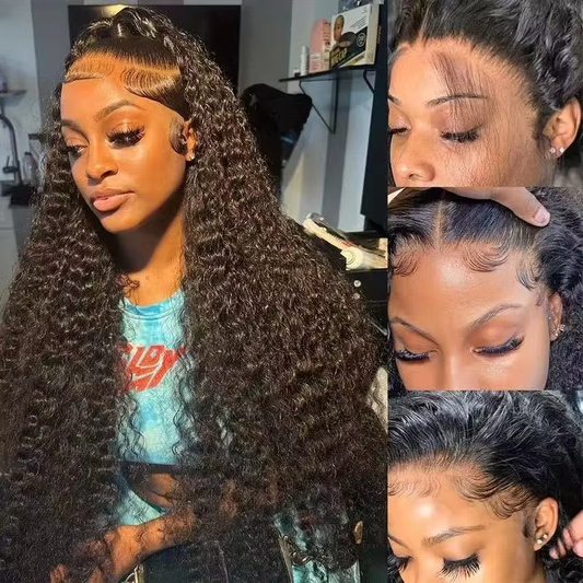 13x4 HD Lace Front Wig Human Hair Jerry Curly 200% Density Glueless Full Wig Natural Look BOSQUE Beauty