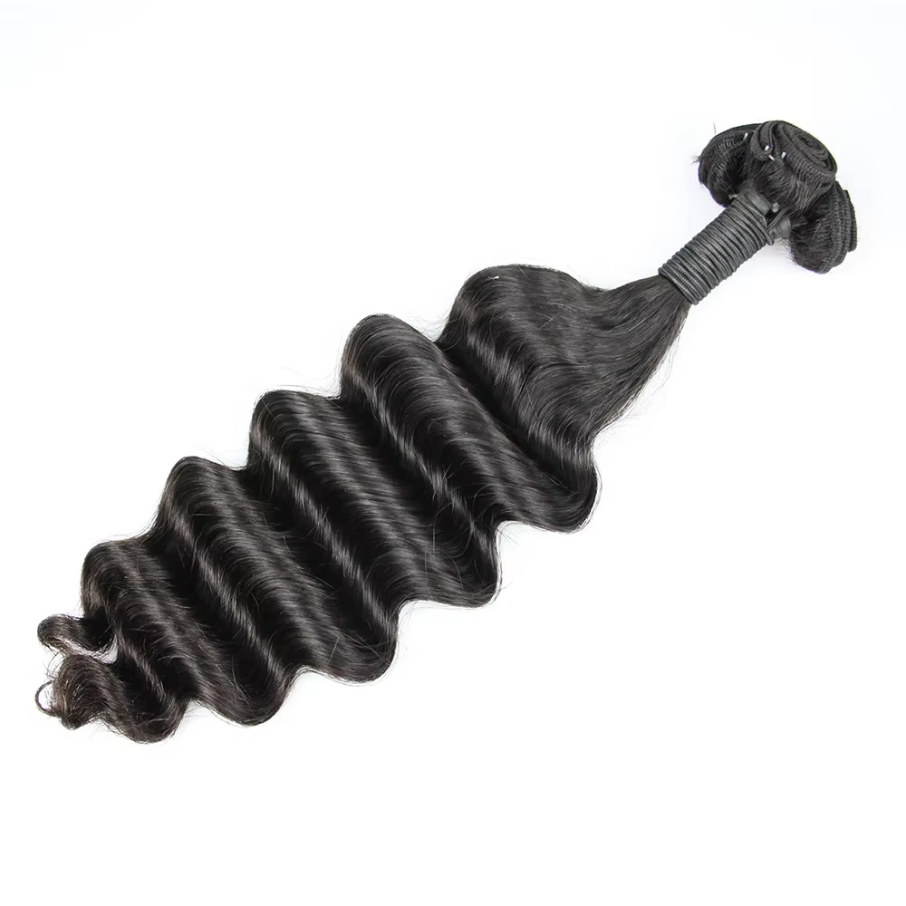 Loose Deep Wave Human Hair Bundles Virgin Remy Hair Natural Black Color Tangle Free No Shedding for Black Women BOSQUE Beauty