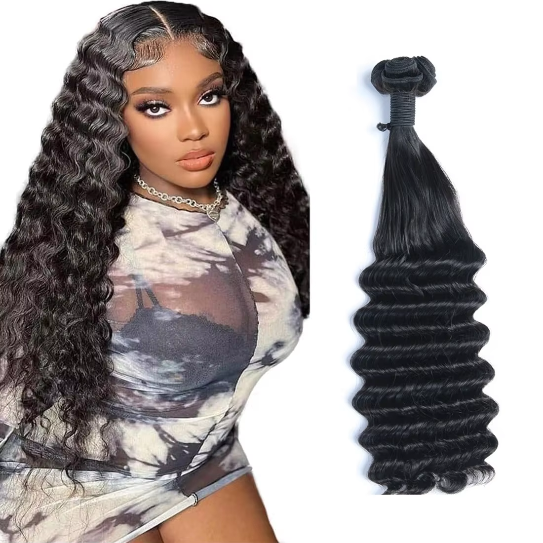 Loose Deep Wave Human Hair Bundles Virgin Remy Hair Natural Black Color Tangle Free No Shedding for Black Women BOSQUE Beauty
