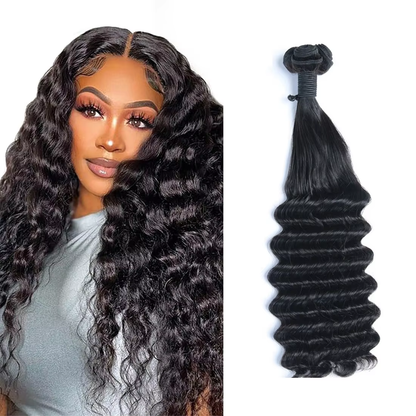 Loose Deep Wave Human Hair Bundles Virgin Remy Hair Natural Black Color Tangle Free No Shedding for Black Women BOSQUE Beauty