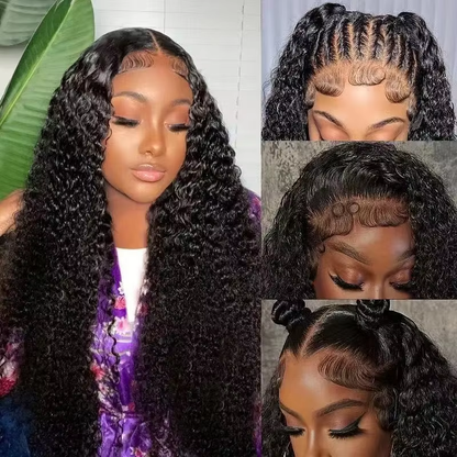 13x4 HD Lace Front Wig Human Hair Jerry Curly 200% Density Glueless Full Wig Natural Look BOSQUE Beauty