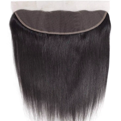 13x4 HD Lace Closure Invisible Hairline Pre Plucked Virgin Human Hair Straight Natural Black Free Part BOSQUE Beauty