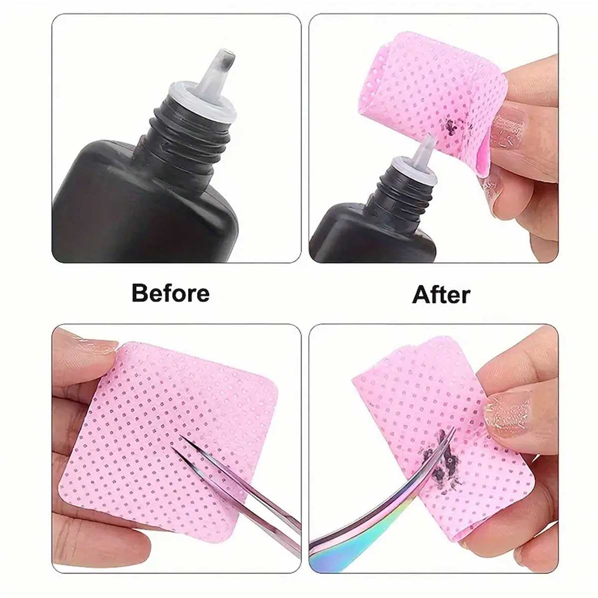 When using Glue Wipes and not using
