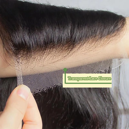 4*4 HD Lace Closure Invisible Tiny Single Knot Pre-Plucked Baby Hair Virgin Straight Hair BOSQUE Beauty