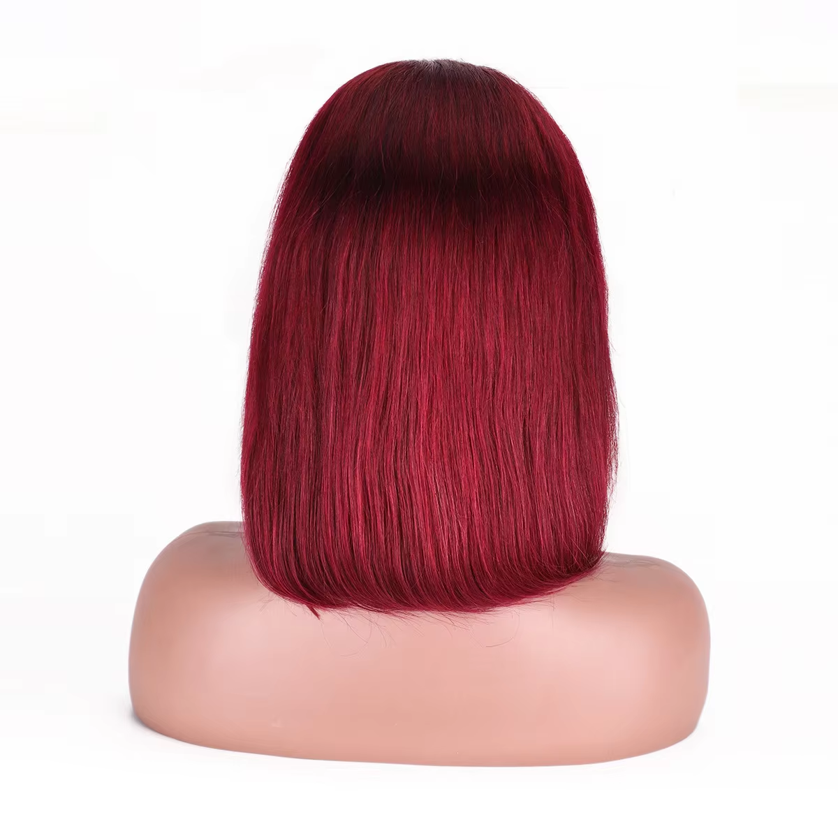 13x4 Lace Front Wig Burgundy Bob Wig Human Hair Short Straight Natural Looking 200% Density BOSQUE Beauty