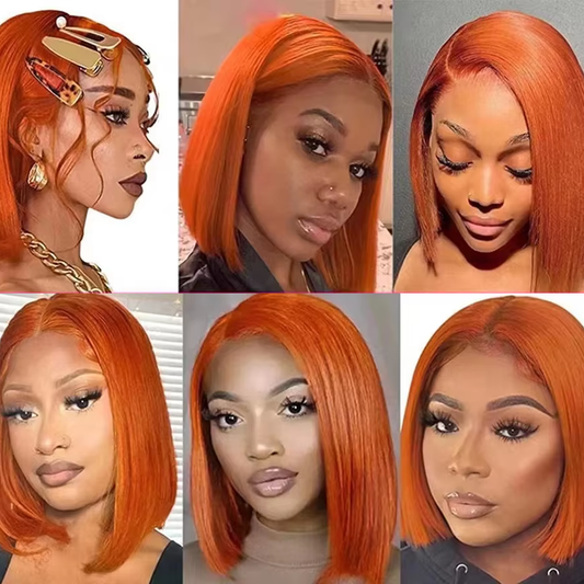 Straight Bob Wig 613 Blonde Human Hair 13x4 Lace Front Natural Looking Short Wig 200% Density BOSQUE Beauty