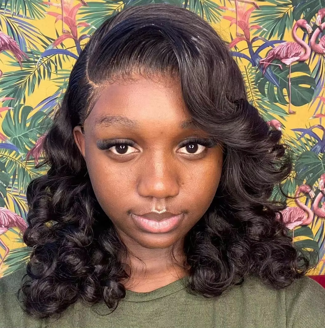 BOSQUE Beauty Human Hair Double Drawn Funmi Virgin Remy Hair Can Be Dyed Permed Natural Color for Women